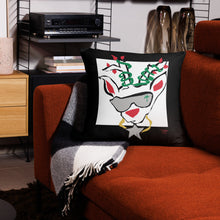 Load image into Gallery viewer, Run Deer MC Black Basic Pillow