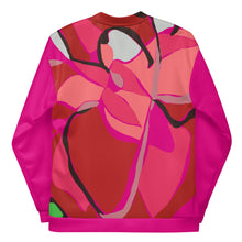 Load image into Gallery viewer, Pink Poinsettia Unisex Bomber Jacket