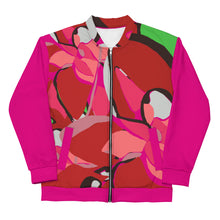 Load image into Gallery viewer, Pink Poinsettia Unisex Bomber Jacket