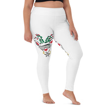 Load image into Gallery viewer, Run Deer MC White Yoga Leggings