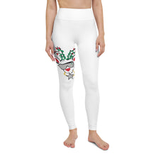 Load image into Gallery viewer, Run Deer MC White Yoga Leggings