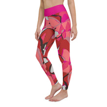 Load image into Gallery viewer, Pink Pucci Inspired Poinsettia Yoga Leggings
