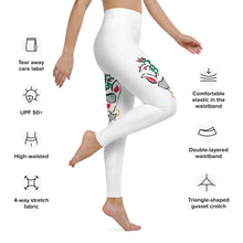 Load image into Gallery viewer, Run Deer MC White Yoga Leggings