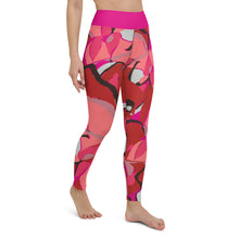 Load image into Gallery viewer, Pink Pucci Inspired Poinsettia Yoga Leggings