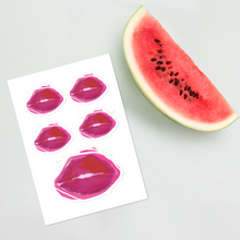 Load image into Gallery viewer, Logo Lips Sticker sheet