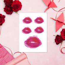 Load image into Gallery viewer, Logo Lips Sticker sheet