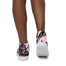 Load image into Gallery viewer, Graffiti Flower White Women’s high top canvas shoes