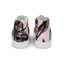 Load image into Gallery viewer, Graffiti Flower White Women’s high top canvas shoes