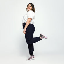 Load image into Gallery viewer, Graffiti Flower White Women’s high top canvas shoes