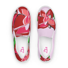 Load image into Gallery viewer, Selago Poinsettia Women’s slip-on canvas shoes