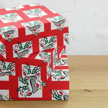 Load image into Gallery viewer, Red Run Deer MC Wrapping paper sheets