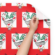 Load image into Gallery viewer, Red Run Deer MC Wrapping paper sheets
