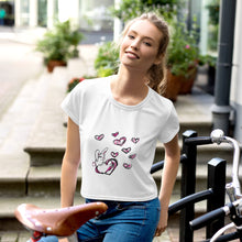 Load image into Gallery viewer, Love Bunny All-Over Print Crop Tee