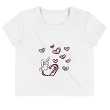 Load image into Gallery viewer, Love Bunny All-Over Print Crop Tee