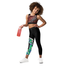 Load image into Gallery viewer, Black Snake Kid's Leggings