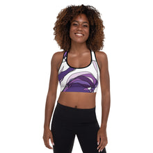 Load image into Gallery viewer, Purple Panda Padded Sports Bra