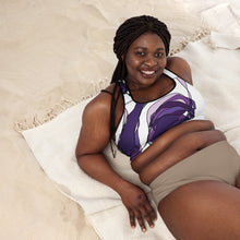 Load image into Gallery viewer, Purple Panda Padded Sports Bra