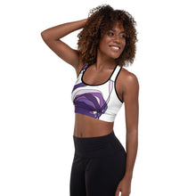 Load image into Gallery viewer, Purple Panda Padded Sports Bra