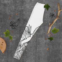 Load image into Gallery viewer, Black & White Lizard Yoga Leggings