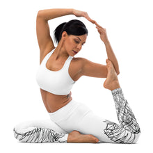 Load image into Gallery viewer, Black & White Lizard Yoga Leggings