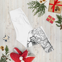 Load image into Gallery viewer, Black & White Lizard Yoga Leggings