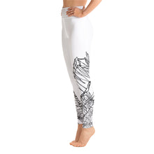 Load image into Gallery viewer, Black & White Lizard Yoga Leggings