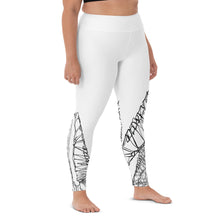 Load image into Gallery viewer, Black & White Lizard Yoga Leggings