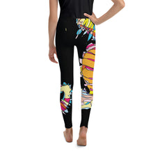 Load image into Gallery viewer, Black Seahorse Youth Leggings
