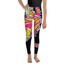 Load image into Gallery viewer, Black Seahorse Youth Leggings