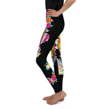 Load image into Gallery viewer, Black Seahorse Youth Leggings