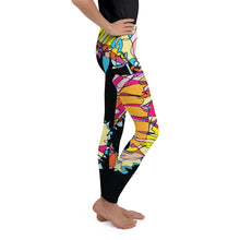 Load image into Gallery viewer, Black Seahorse Youth Leggings