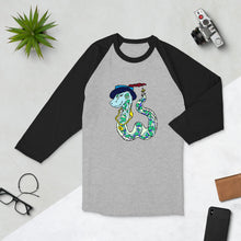 Load image into Gallery viewer, Snake 3/4 sleeve raglan shirt