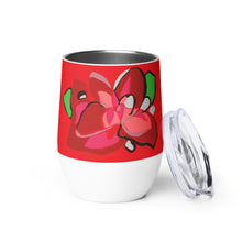 Load image into Gallery viewer, Red Poinsettia Wine tumbler