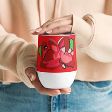 Load image into Gallery viewer, Red Poinsettia Wine tumbler