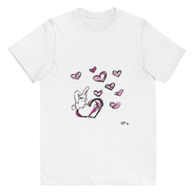 Load image into Gallery viewer, Love Bunny Youth jersey t-shirt