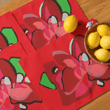 Load image into Gallery viewer, Red Poinsettia Placemat Set
