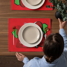 Load image into Gallery viewer, Red Poinsettia Placemat Set
