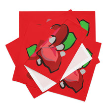 Load image into Gallery viewer, Red Poinsettia Placemat Set
